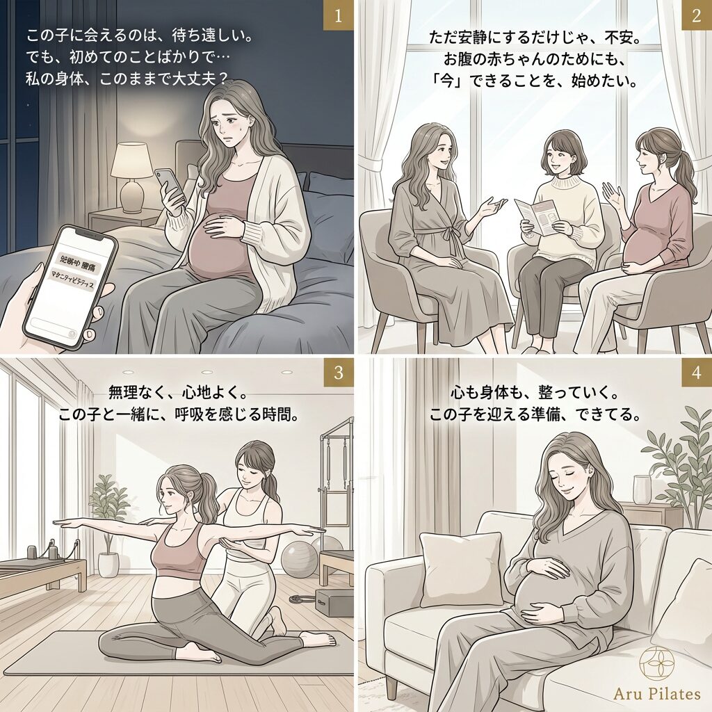 AruPilates_産前コース漫画解説画像