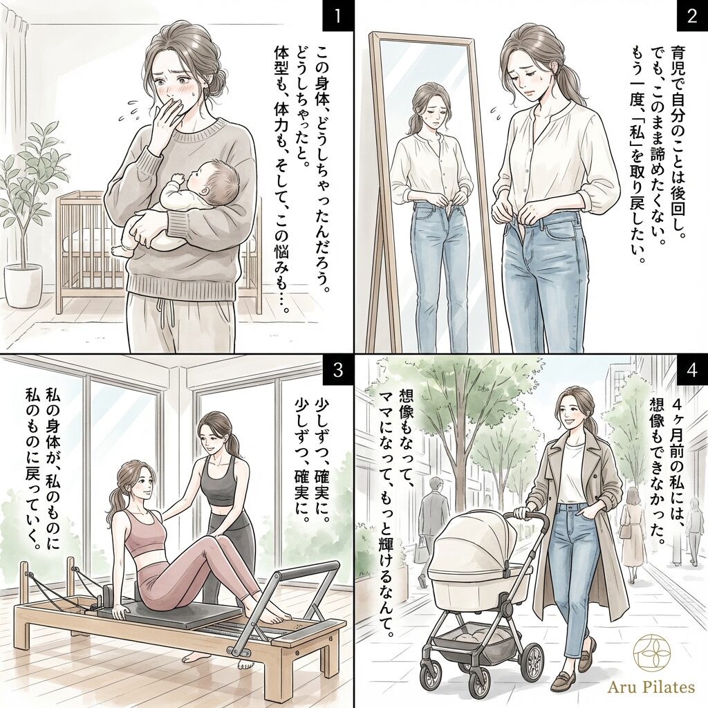 AruPilates_産後コース漫画解説画像